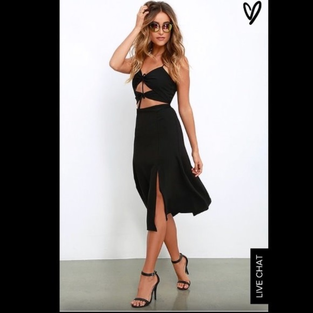 NBD tie me down black dress